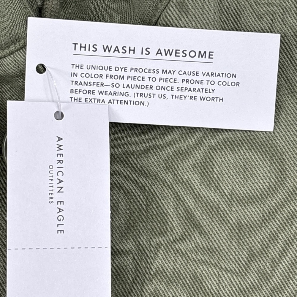 NWT American Eagle Cropped Military Hooded Shirt Jacket Shacket Olive Womens XS - Picture 6 of 14